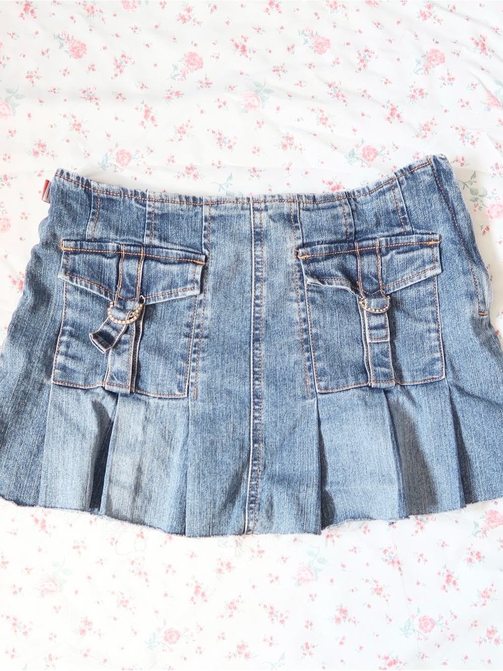 BONGO Blue Denim Mini Skirt with Branded Waist Tag
